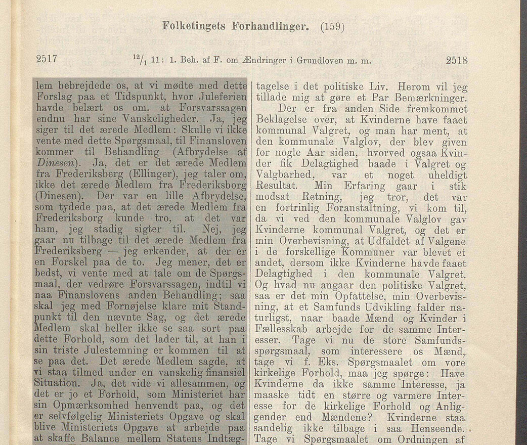 Rigsdagstidende 1911