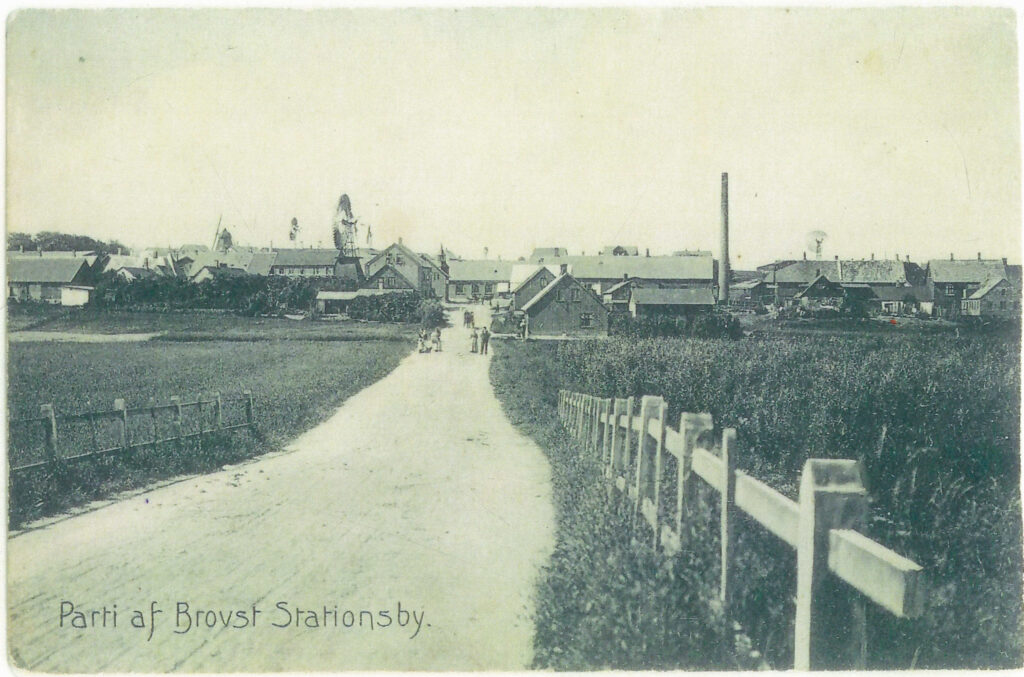 Brovst Stationsby ud i 1908