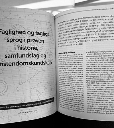 Faglighed og fagligt sprog i prøven i historie, samfundsfag og kristendomskundskab